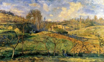  1875 Galerie - Märzsonne pontoise 1875 Camille Pissarro Szenerie